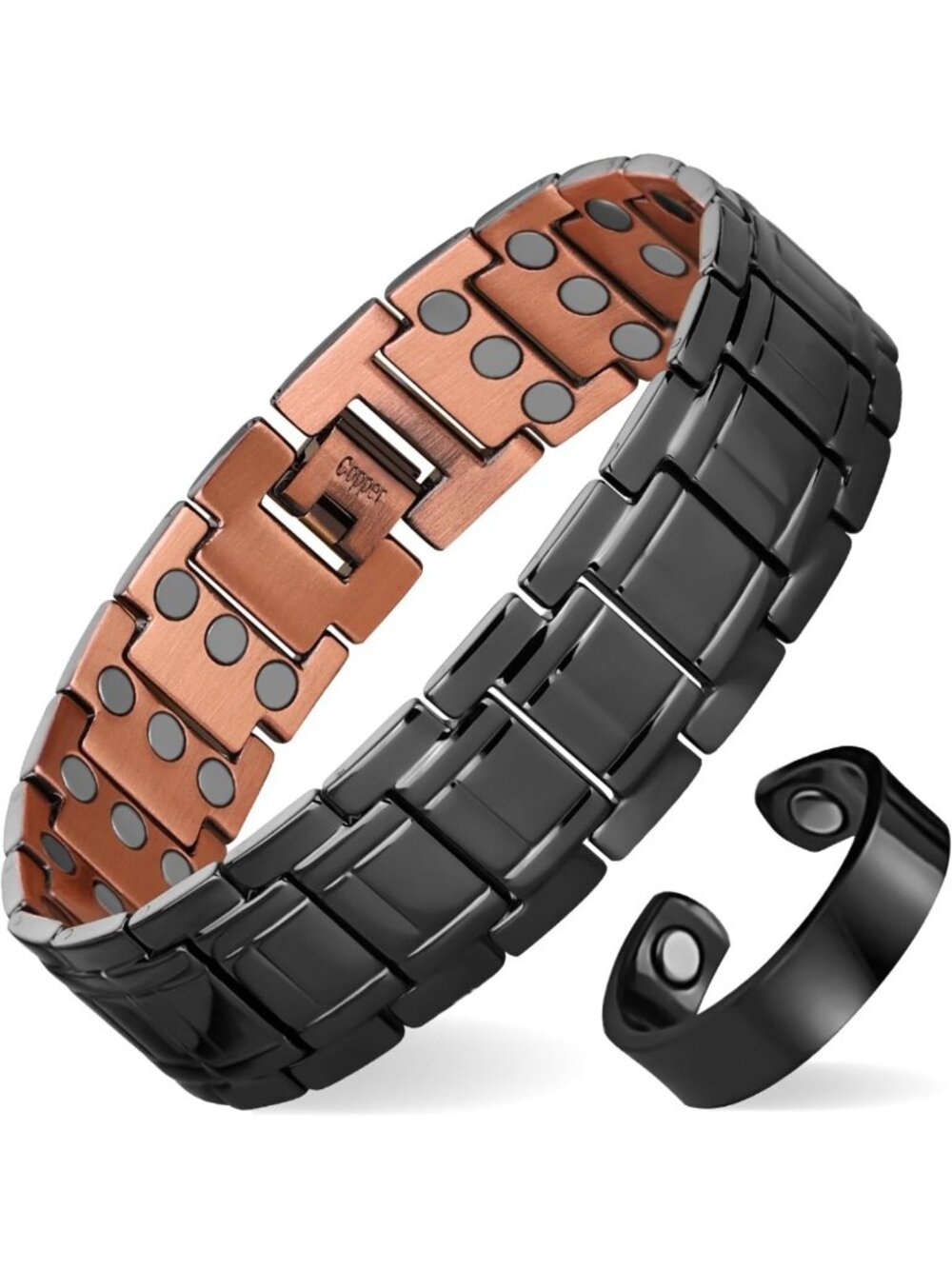 Men's Copper Magnetic Bracelet - 3X Strength, 99.99% Pure Copper Jewelry Gift